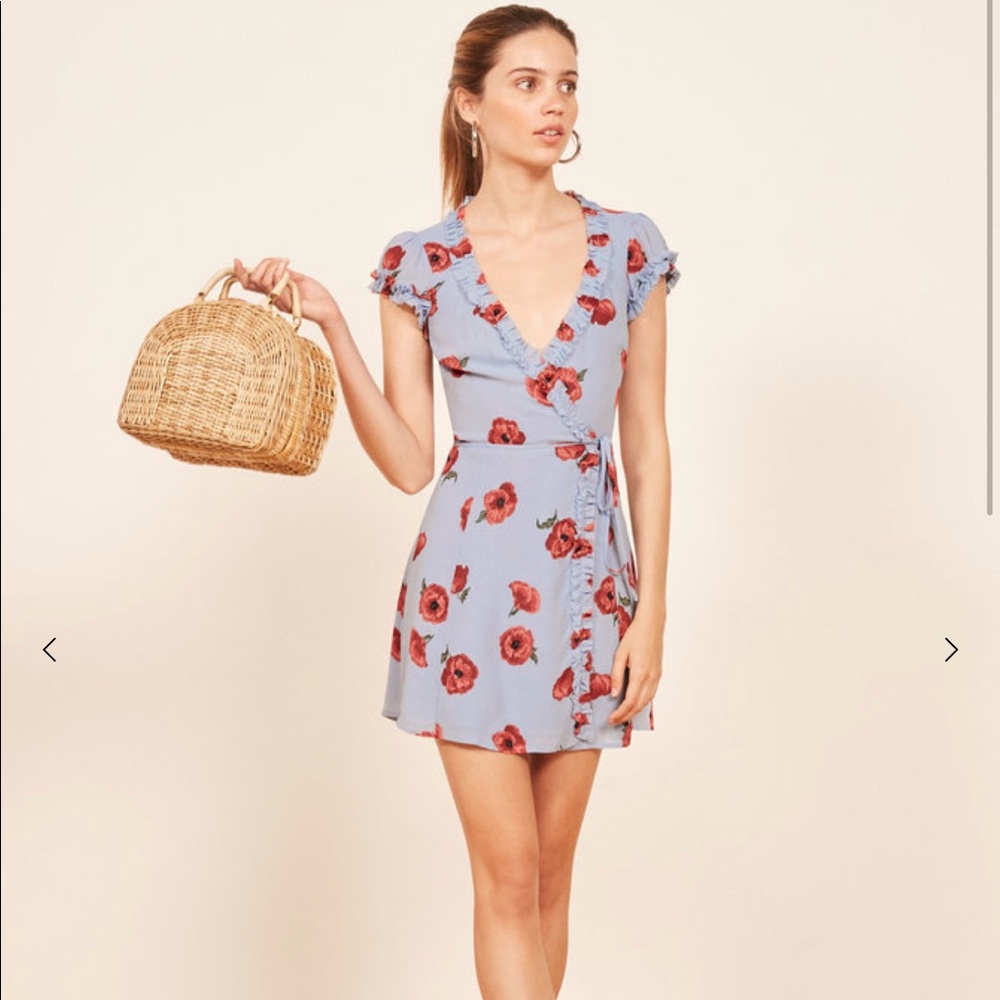 Reformation Garnet Wrap Dress - Size Small